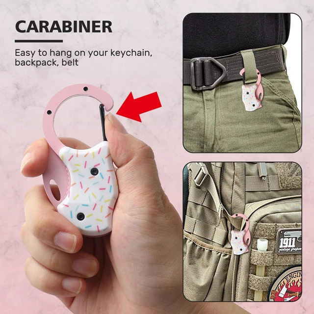 Alt view image 4 of 7 - Pink Pocket Knife for Women Men,Cute Keychain Box CutterMini EDC Knives for Everyday Carry,Folding Utility Knife with Creative Ice Cream Design,Ideal Gifts for WomenIce Cream