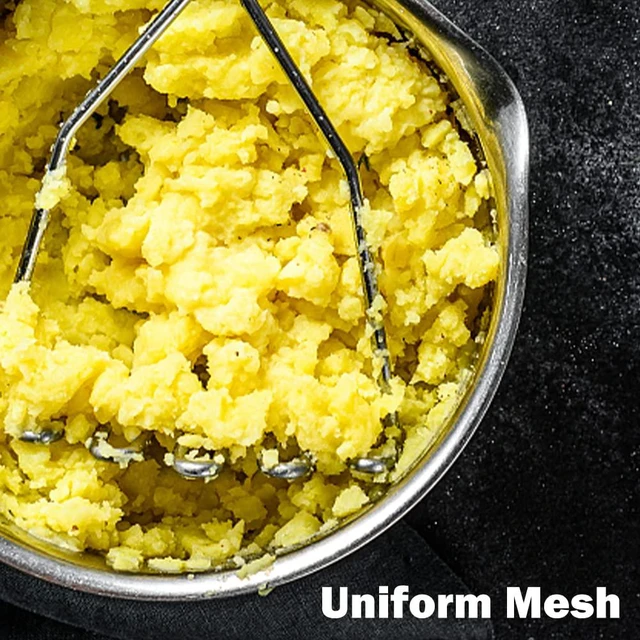 Alt view image 6 of 7 - 2 Pcs Potato Masher,Stainless Steel Potato Smasher Kitchen Tools and Utensils for Vegetable Fruit Melon Potatoes and Salad