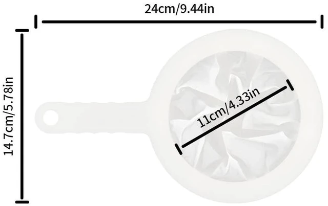 Alt view image 4 of 7 - 200 Mesh Food Filter Strainer, Reusable Fine Mesh Strainer, Nylon Mesh Sieve Plastic food strainer with Handle, Ideal for Filtering Coffee, Juice, Oils, Soy Milk