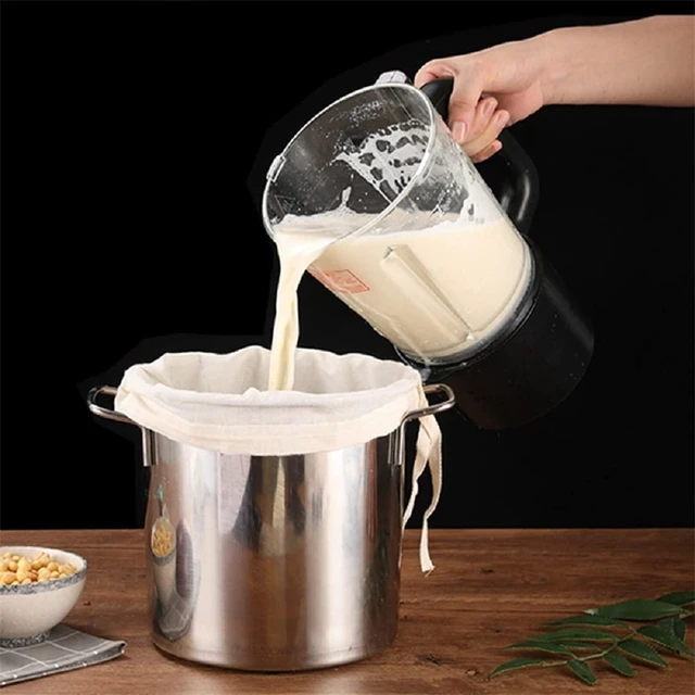 Alt view image 2 of 7 - Food Grade Soy Milk Filter Bags, 200 Micron 20*30CM Fine Mesh Bag Milk Filter Bag All Purpose Food Strainer Nylon Cheesecloth