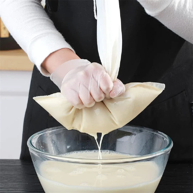 Alt view image 7 of 7 - Food Grade Soy Milk Filter Bags, 200 Micron 20*30CM Fine Mesh Bag Milk Filter Bag All Purpose Food Strainer Nylon Cheesecloth