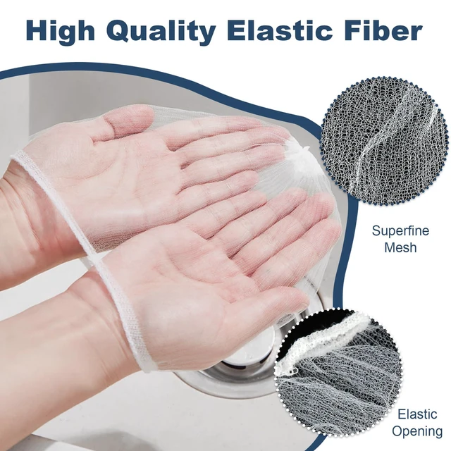 Alt view image 3 of 6 - 200 PCS Large Kitchen Disposable Mesh Sink Strainer Bag for Meshmate Waste Rack, Sink Strainer Elastic Anti-Clogging Sink Drain Strainer Collecting Kitchen Food Waste Garbage