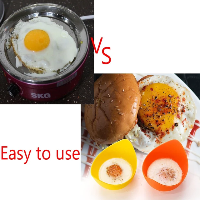 Alt view image 4 of 7 - 4pcs Silicone Egg Poacher Cups with BONUS Oil Brush, Nonstick Egg Poaching Cups for Air Fryer, Baking oven or Stovetop Egg Cooking, BPA Free.