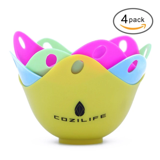 Alt view image 6 of 7 - Egg Poacher COZILIFE Silicone Egg Poaching Cups with Ring Standers, For Microwave or Stovetop Egg Cooking, Kraft Box Packing, BPA Free, Pack of 4