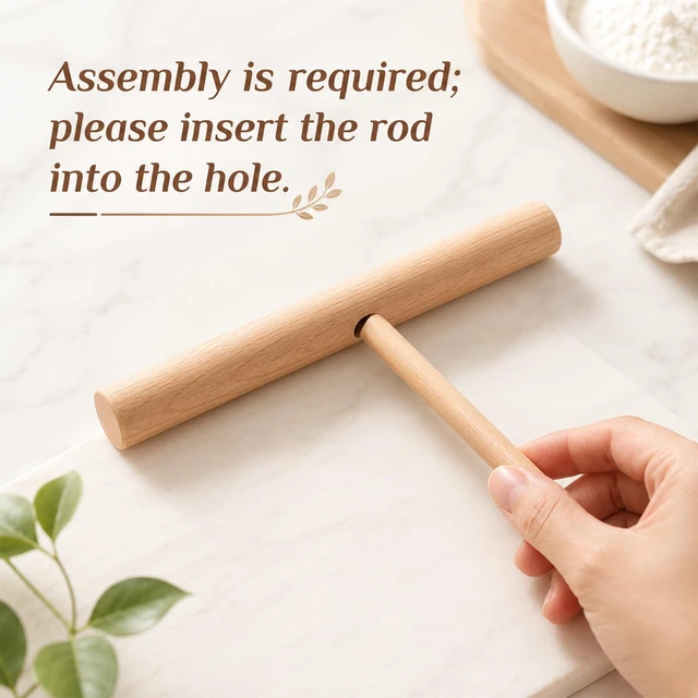 Alt view image 7 of 7 - Crepe Spreader and Spatula Kit 1 Pcs 12.6'' Flat Spatula Turner 2 Pcs 4.7'' Wooden T-Shaped Batter Spreaders Crepes Sticks Pancake Tool for Crepe Pan Maker