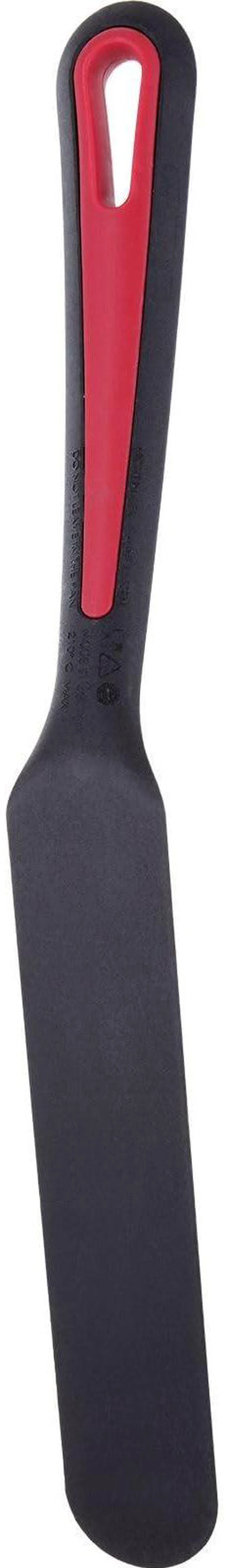 Alt view image 3 of 7 - Crepe Spatula Narrow Heat Resistant Silicone 13" Spatula, Thin Turner for Crepes, Pancakes & Tortillas, German Non-Stick Safe Cooking 33cm Spatula for Eggs, Burgers & Flatbreads