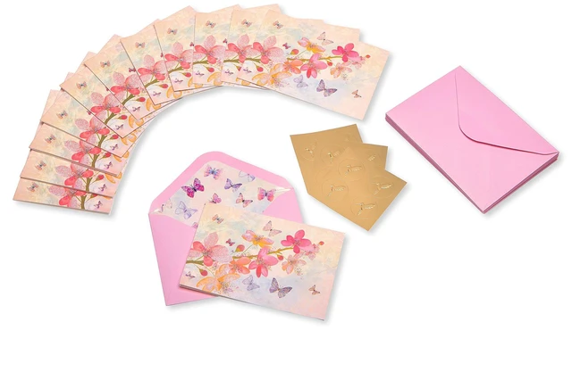 Alt view image 2 of 6 - Blank Cards with Envelopes, Blossoms (12-Count)