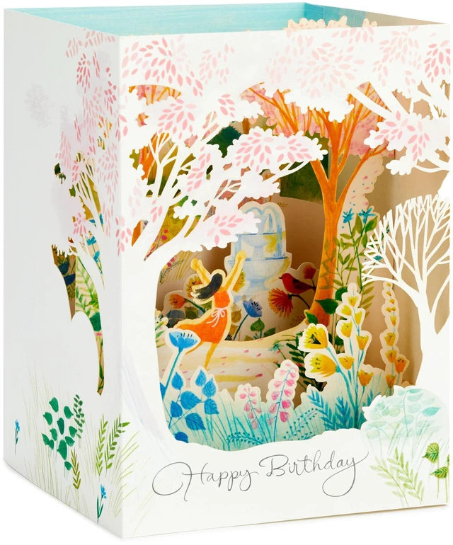 Alt view image 2 of 7 - Paper Wonder Pop Up Birthday Card for Women (Beautiful Day) | Three-dimensional Pop-up Diorama Design, Coordinating Envelope, Responsibly Sourced Materials, Card Measures 6x9 in