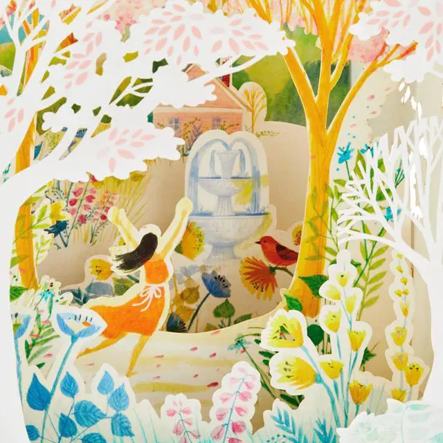 Alt view image 5 of 7 - Paper Wonder Pop Up Birthday Card for Women (Beautiful Day) | Three-dimensional Pop-up Diorama Design, Coordinating Envelope, Responsibly Sourced Materials, Card Measures 6x9 in