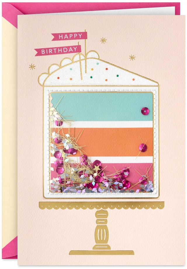 Main image of Signature Birthday Card for Her (Sparkly Birthday Cake)
