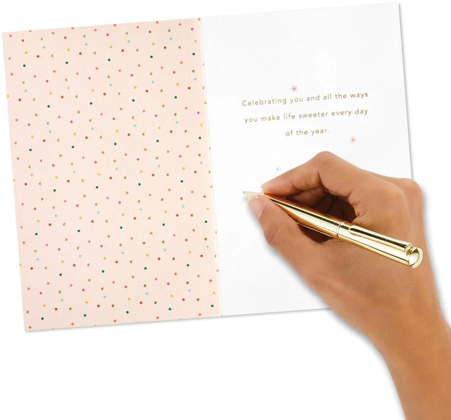 Alt view image 5 of 6 - Signature Birthday Card for Her (Sparkly Birthday Cake)