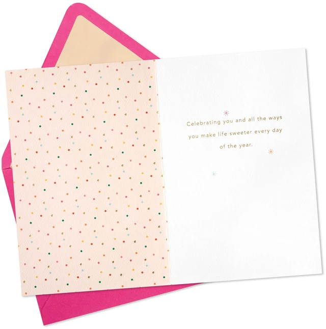 Alt view image 2 of 6 - Signature Birthday Card for Her (Sparkly Birthday Cake)