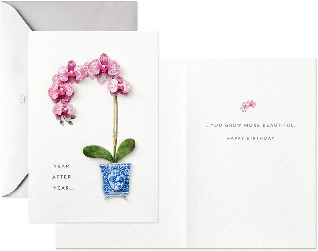 Alt view image 7 of 7 - Signature Birthday Card for Her (Orchid)