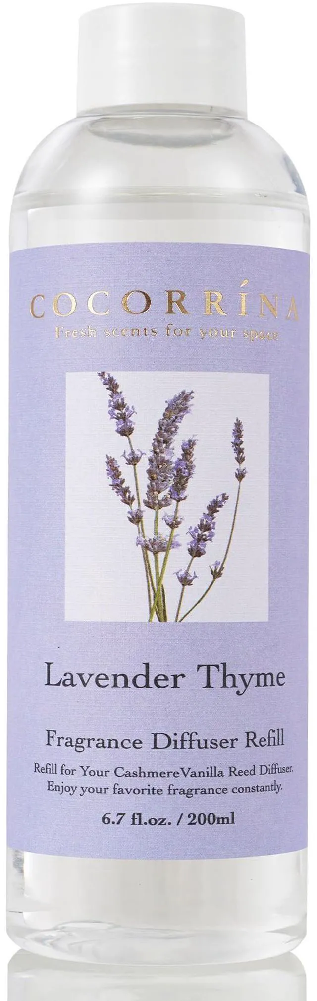Main image of Reed Diffuser Refill- Lavender Thyme 6.7 oz. Reed Diffuser Oil Refill Home Fragrance for Bedroom, Bathroom Home Decor