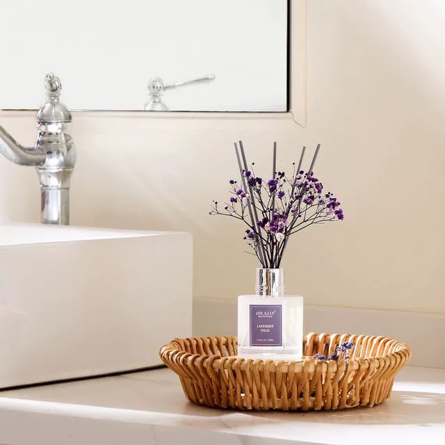 Alt view image 4 of 7 - Reed Diffuser Set,3.38 fl oz (100 ml) - Lavender Field Oil Diffusers with 8 Reed Sticks, Home Fragrance Reed Diffuser for Bathroom Shelf Decor