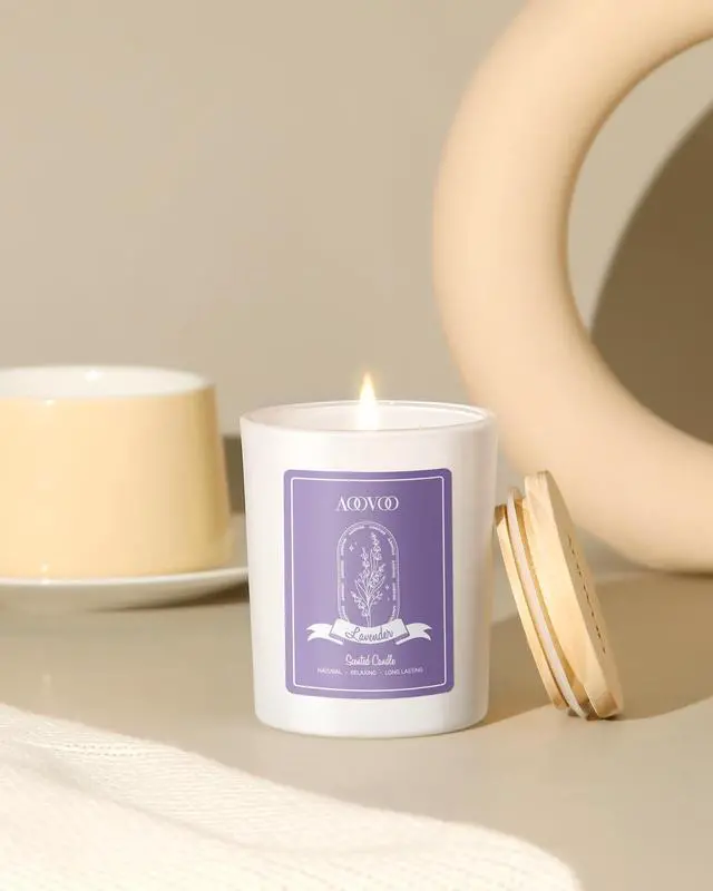 Alt view image 7 of 7 - Lavender Scented Candles for Women - Aromatherapy Candle with Crystals Inside, 7oz Soy Candles for Home Scented, Birthday Gifts Mothers Day Candle for Women Mom