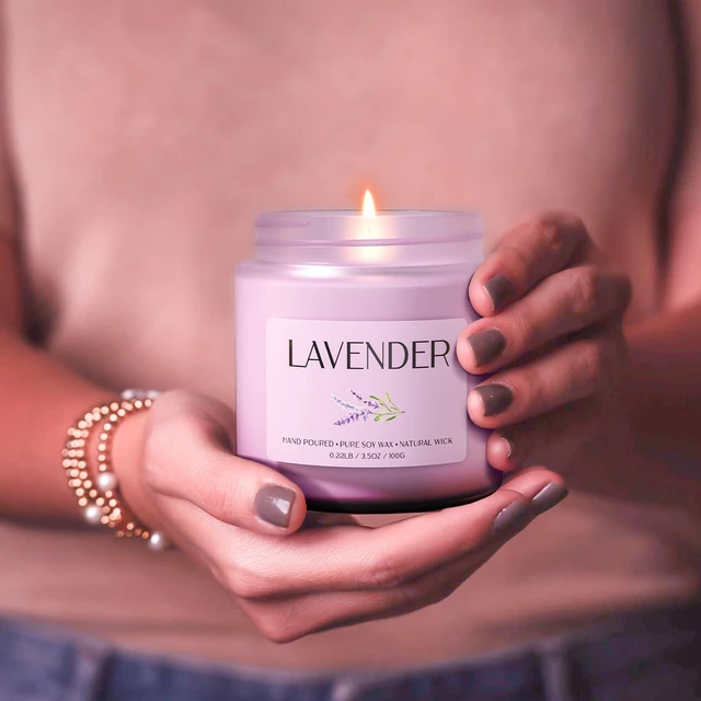 Alt view image 4 of 7 - Lavender Candle, Soy Candles for Women, Soy Candles for Home Scented, 2 Pack Aromatherapy Candle Gift Set for Relaxing, Stress Relief & Home Decor