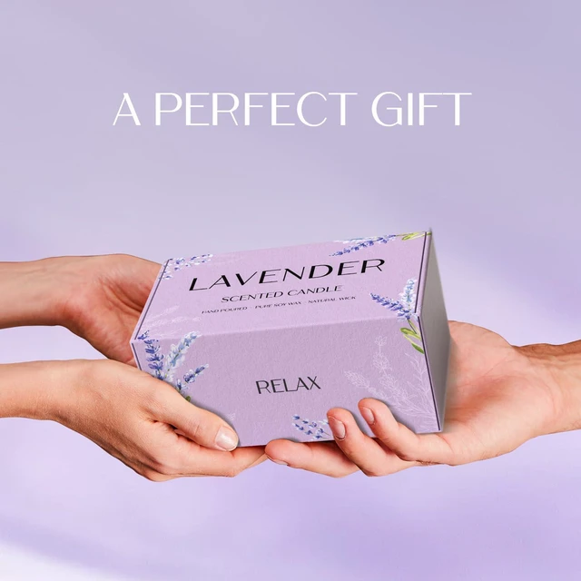 Alt view image 7 of 7 - Lavender Candle, Soy Candles for Women, Soy Candles for Home Scented, 2 Pack Aromatherapy Candle Gift Set for Relaxing, Stress Relief & Home Decor