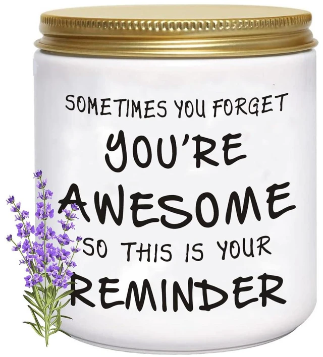 Main image of Candles Gifts for Women Unique Lavender Scented Soy Candle for Her | Inspirational Mothers Day Christmas Birthday Gifts for Sister Friend Wife Girlfriend, Self Care Relaxation Spa Candle