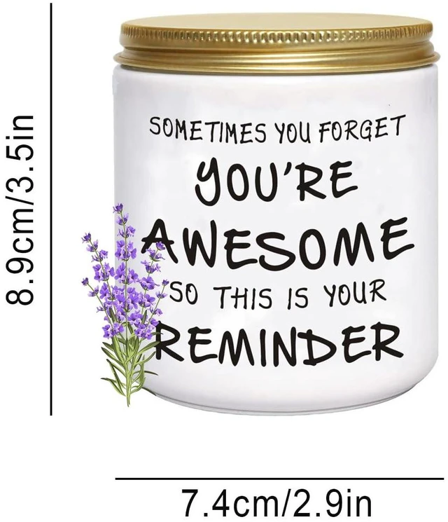 Alt view image 3 of 5 - Candles Gifts for Women Unique Lavender Scented Soy Candle for Her | Inspirational Mothers Day Christmas Birthday Gifts for Sister Friend Wife Girlfriend, Self Care Relaxation Spa Candle