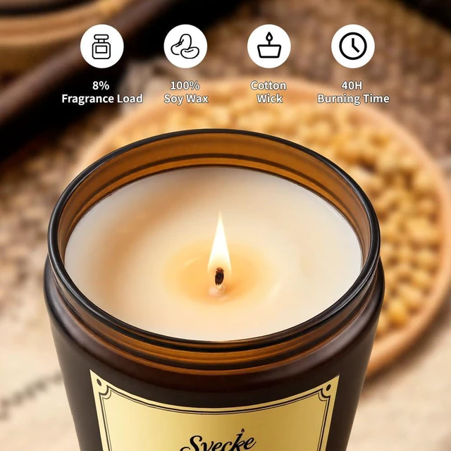 Alt view image 2 of 7 - Coconut Vanilla Scented Candles, 7oz Soy Wax Candle, Long Lasting Aromatherapy Jar Candle for Home, Scented Long Burning Candle Gift for Women and Men