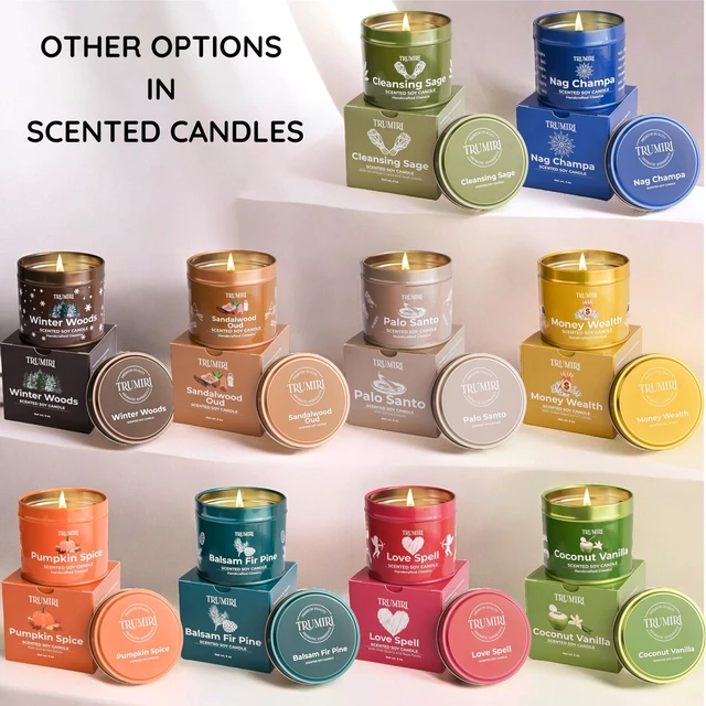 Alt view image 3 of 7 - Sage Candle for Cleansing House Negative Energy Smudge Kit - 5oz Soy Wax Natural Clean Organic Non Toxic - Aromatherapy Spiritual Meditation Gifts - Long Lasting Highly Scented Candel with Crystals