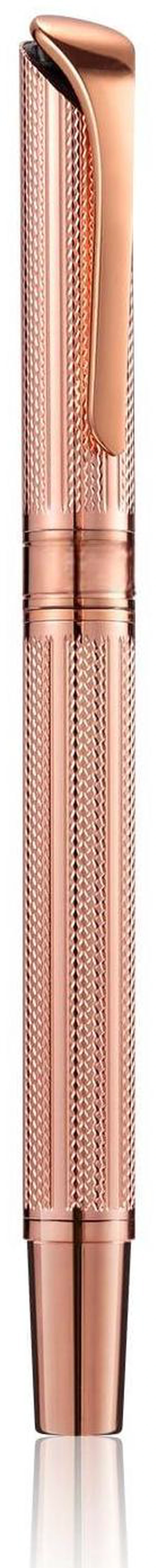 Alt view image 2 of 7 - Rollerball Pen Liquid Ink Pens for Women Luxury Box Gel Pen Black Ink Fancy Pen Refillable for Executive, Office, Professional, Birthday Gift G5 (Rose Gold)