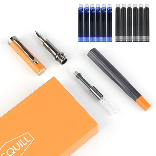 Alt view image 3 of 7 - Fountain Pen Set Fine Nib with 12 Ink Cartridges and Ink Refill Converter, Pen Gift Set for Writing Journaling Calligraphy MU-12