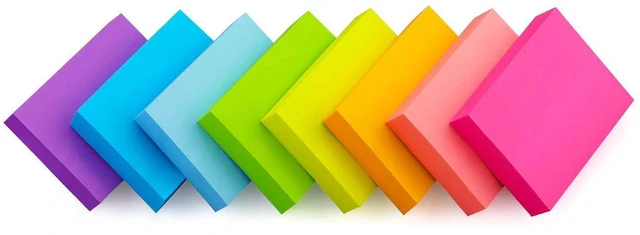Alt view image 2 of 3 - Sticky Notes 3x3 & 1.5x2 in, 16 Pads Total, 90 Sheets/Pad, 8 Bright Colors | Perfect for Offices, Schools, Home, Planners, and Daily Reminders