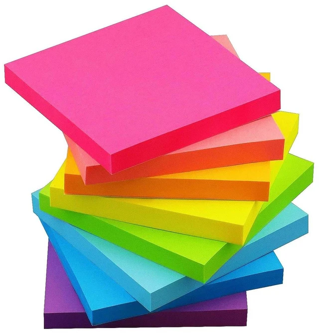 Alt view image 3 of 3 - Sticky Notes 3x3 & 1.5x2 in, 16 Pads Total, 90 Sheets/Pad, 8 Bright Colors | Perfect for Offices, Schools, Home, Planners, and Daily Reminders