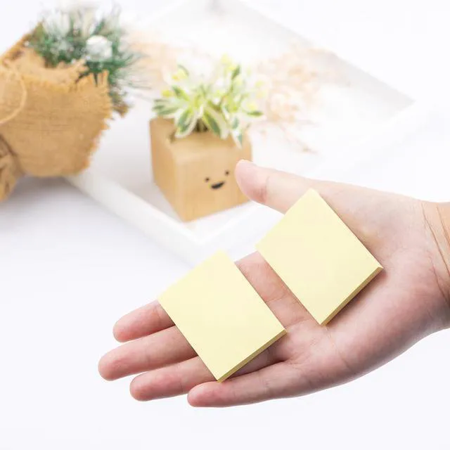Alt view image 3 of 6 - (50 Pads) Sticky Notes 1.5x2, Yellow Sticky Pads, Self-Stick Pads, | Recyclable Easy to Post for Home, Office, Notebook