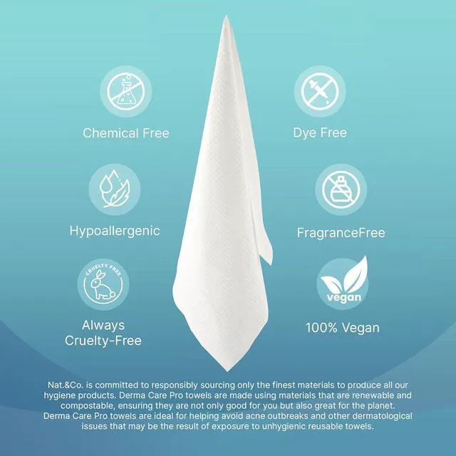 Alt view image 4 of 7 - Derma Care Pro 100% USDA Biobased Material - Professional Grade Extra Large Face Towels - Bio-Based Towel, Makeup Remover Dry Wipes, Facial Wash Cloths for Sensitive and Clean Skin - 50 Count