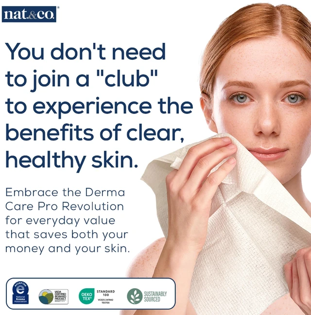 Alt view image 3 of 7 - Derma Care Pro 100% USDA Biobased Material - Professional Grade Extra Large Face Towels - Bio-Based Towel, Makeup Remover Dry Wipes, Facial Wash Cloths for Sensitive and Clean Skin - 50 Count