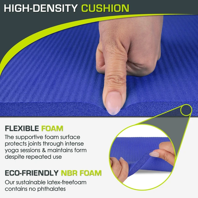 Alt view image 3 of 6 - Extra Thick Yoga Knee Pad and Elbow Cushion 15mm (5/8) Fits Standard Mats for Pain Free Joints in Yoga, Pilates, Floor Workouts