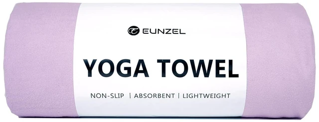 Main image of Hot Yoga Towel Non Slip Yoga Mat Towel Non-Slip Sweat Absorbent Microfiber Towel for Hot Yoga, Pilates and Workout 72" x 26.5", Taro Purple