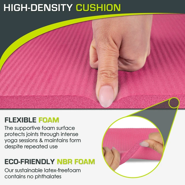 Alt view image 3 of 6 - Extra Thick Yoga Knee Pad and Elbow Cushion 15mm (5/8) Fits Standard Mats for Pain Free Joints in Yoga, Pilates, Floor Workouts
