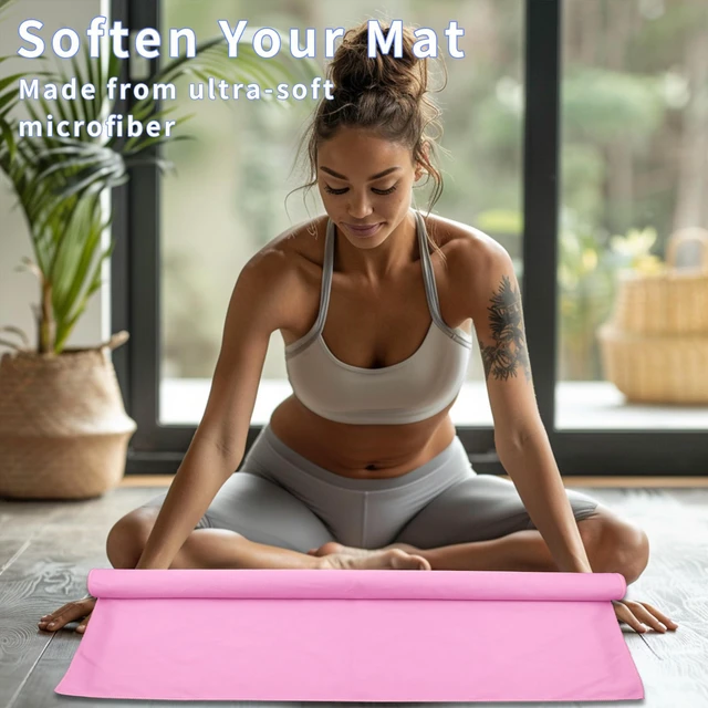 Alt view image 4 of 7 - Non-Slip Hot Yoga Towel Set,Super Absorbent Microfiber in, 24.5" x 72" - Anti-Slip, Injury Free Design for Pilates, Yoga Mats, Exercise, and Fitness Gear