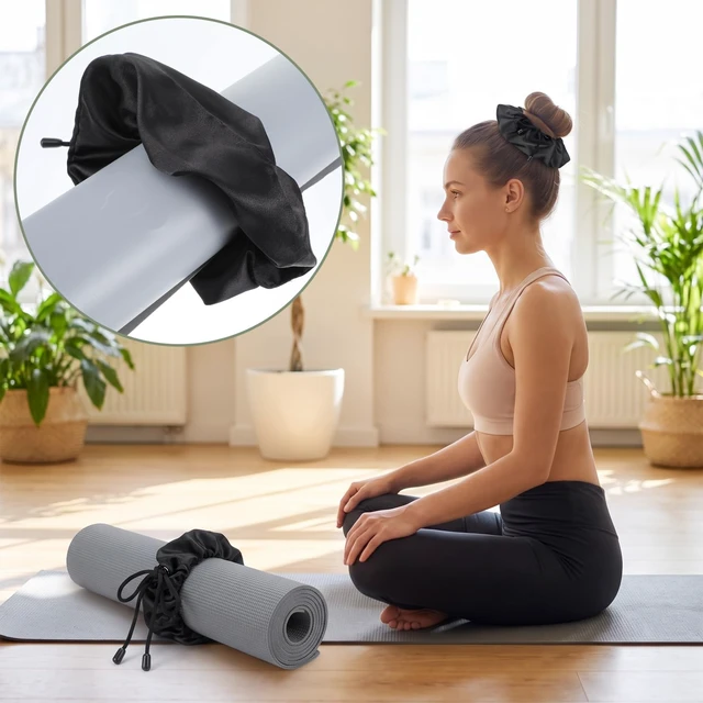 Alt view image 2 of 7 - GEEHUA Yoga Mat Scrunchie, Adjustable Yoga Mat Strap | Stretchable YogaMat Holder for Standard Mats Gift Pilates Essentials