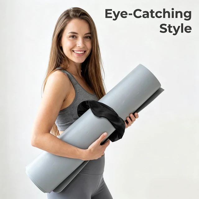 Alt view image 7 of 7 - GEEHUA Yoga Mat Scrunchie, Adjustable Yoga Mat Strap | Stretchable YogaMat Holder for Standard Mats Gift Pilates Essentials