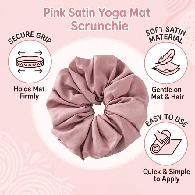 Alt view image 4 of 7 - NCXFTP Yoga Mat Scrunchie, Secure Mat Scrunchie and Yoga Scrunchie for Mat Straps, Durable Elastic Band for Yoga Practice, Fits All Standard Mats