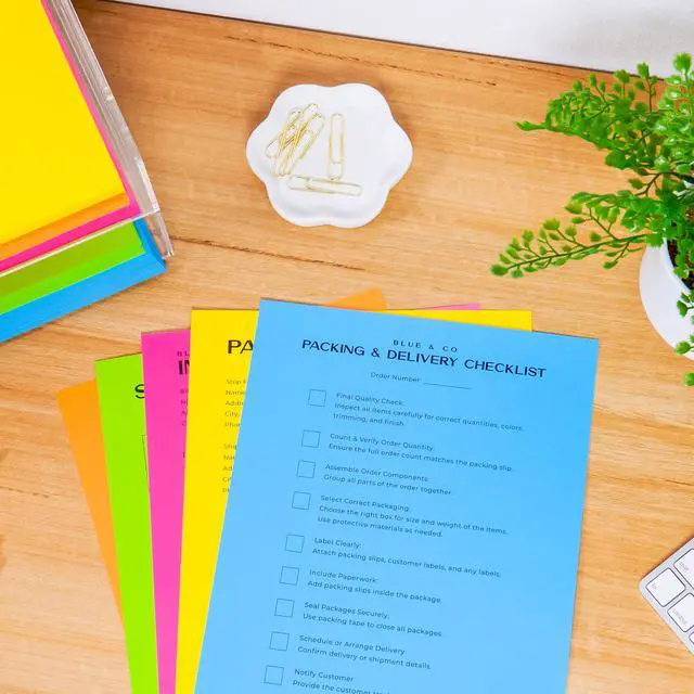 Alt view image 3 of 5 - Mega Collection, Colored Paper, "Brilliant" 5-Color Assortment, 625 Sheets, 24 lb/89 gsm, 8.5" x 11 - MORE SHEETS! (91684)