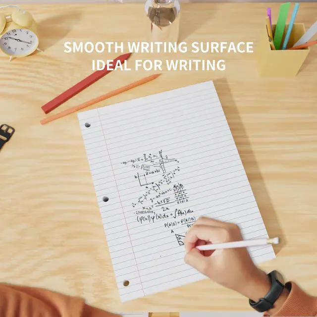 Alt view image 6 of 7 - 390 Sheets Loose Leaf Paper 8" x 10.5" Filler Paper College Ruled 3-Hole Punched Lined Paper Notebook Paper for 3-Ring Binders Notepad Writing Note Pads Ideal for Home, School, Office