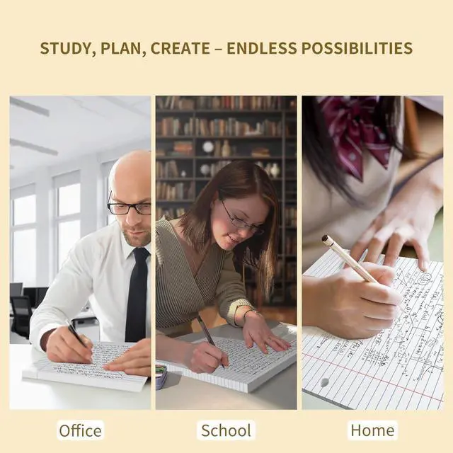 Alt view image 7 of 7 - 390 Sheets Loose Leaf Paper 8" x 10.5" Filler Paper College Ruled 3-Hole Punched Lined Paper Notebook Paper for 3-Ring Binders Notepad Writing Note Pads Ideal for Home, School, Office
