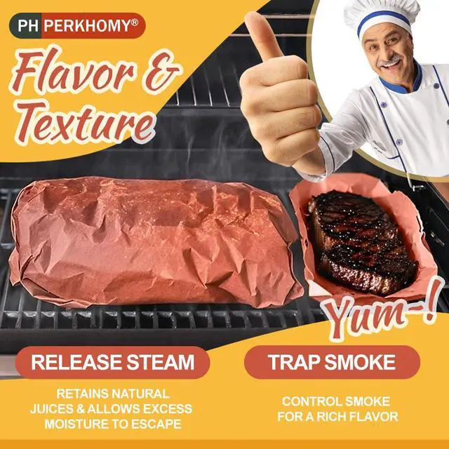 Alt view image 3 of 6 - 18" x 200' (2400") Pink Butcher Paper Roll for Smoker BBQ Grilling Smoking Meat Unbleached Uncoated Unwaxed Peach (Pink, 18" x 200')