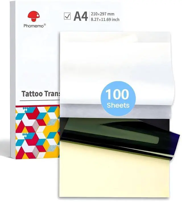 Main image of Tattoo Transfer Paper, 100 Sheets, A4 Size Tattoo Stencil Paper