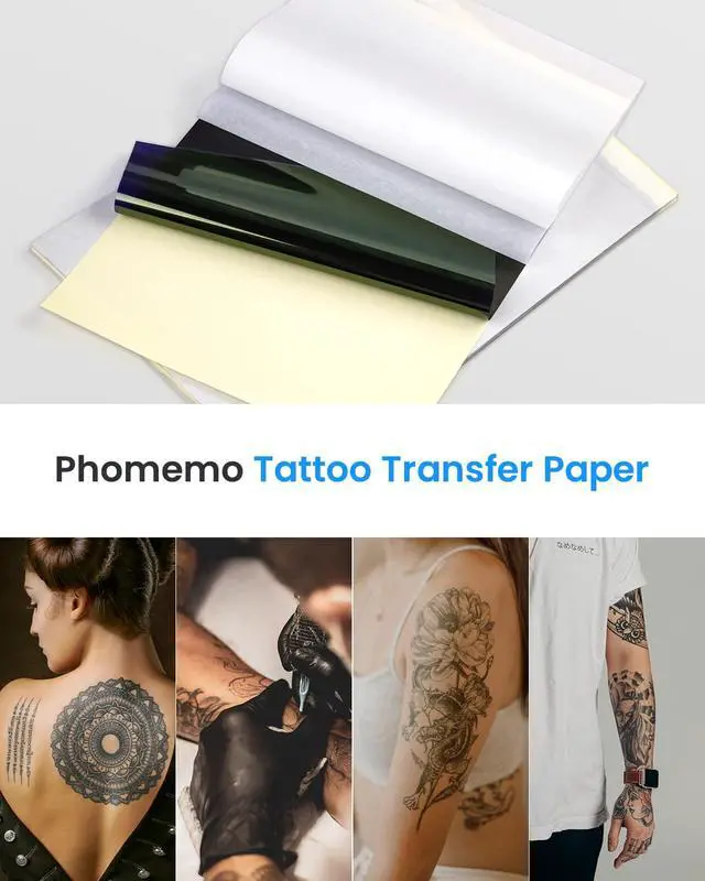 Alt view image 3 of 7 - Tattoo Transfer Paper, 100 Sheets, A4 Size Tattoo Stencil Paper