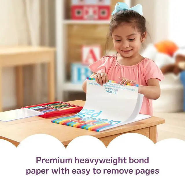 Alt view image 3 of 7 - Drawing Paper, Sketch Pad, 3-Pack Bundle for Coloring, Writing or Painting (9 x 12 inches) - 50 Sheets Each, Kids Drawing Pad & Art Supplies for Kids Ages 3+ - FSC Certified