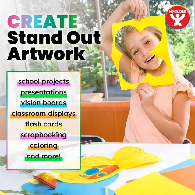 Alt view image 4 of 6 - Assorted Bright Colored Paper - 24 lb, 89 gsm, Acid-Free, Fade-Resistant, 11x17-Inch Ledger Size Color Copy Paper, 48 Sheets, 12 Colors