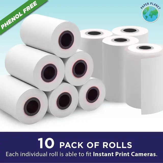 Alt view image 3 of 7 - Phenol-Free Paper for Instant Camera Printers | 10 Rolls