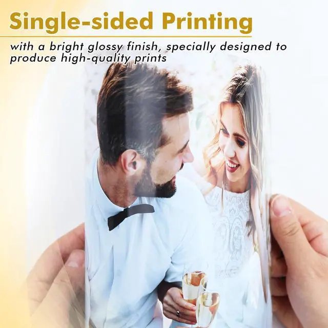 Alt view image 5 of 7 - Glossy Thin Inkjet Printer Paper 8.5x11 Inches 100 Sheets 36LB